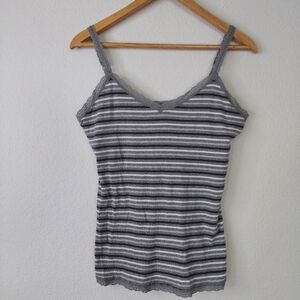 Aeropostale Y2K Baby Doll Tank‎ Top Spaghetti Strap Lace Trim Size XL